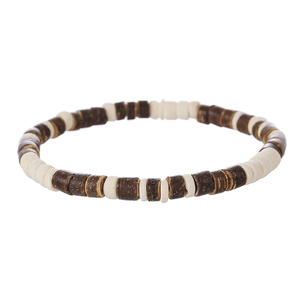 Simple Retro/Bohemian Blue Coconut Men Bracelet