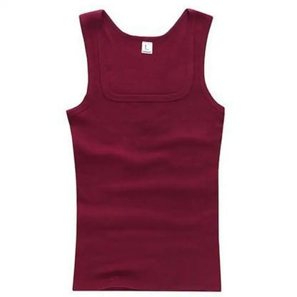 Men's Sleeveless Breathable Cotton Vest - Multi color
