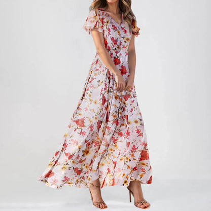 Floral Maxi Evening Party  Dress
