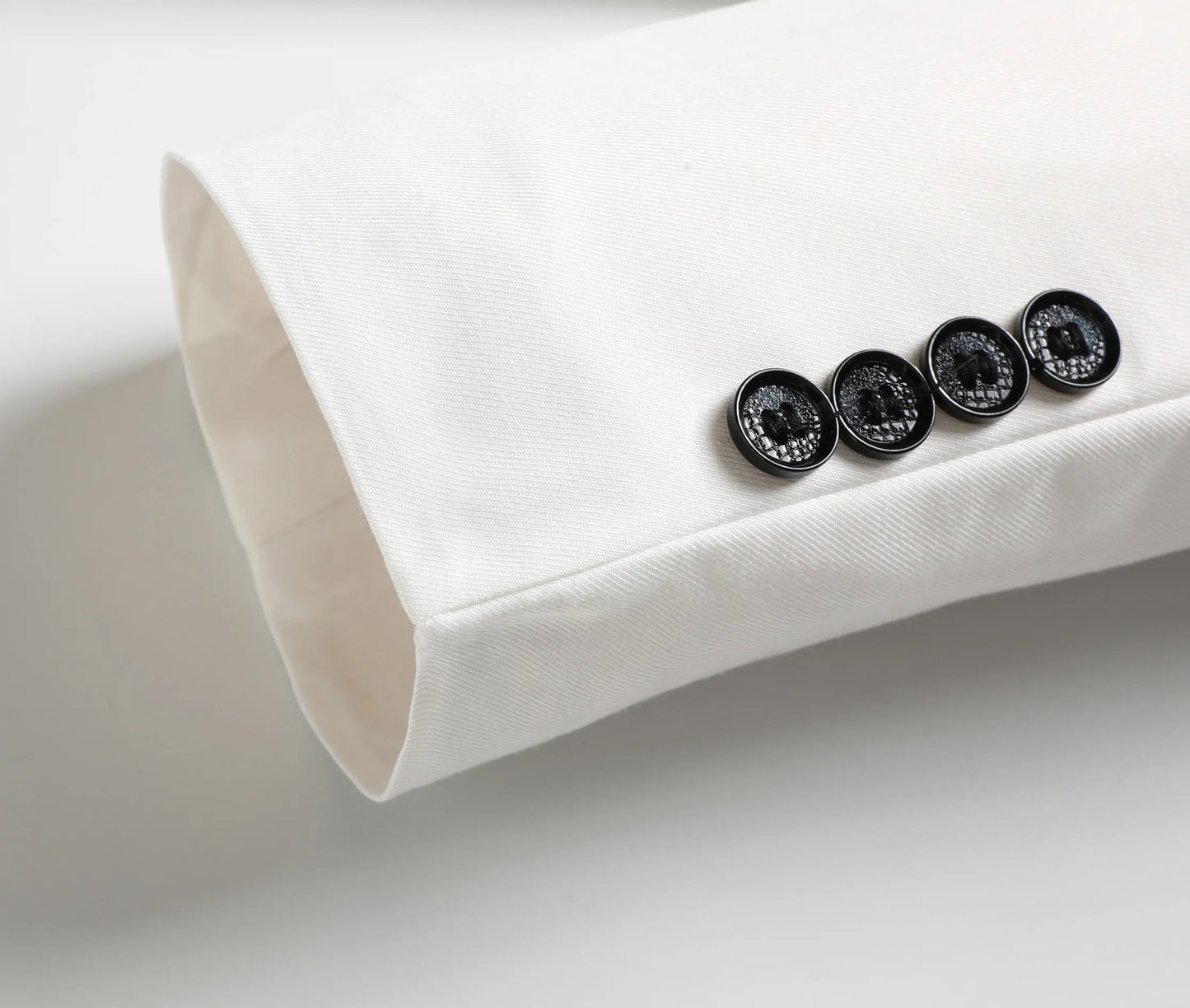 Men's White Two-Piece Wool Business  Suit