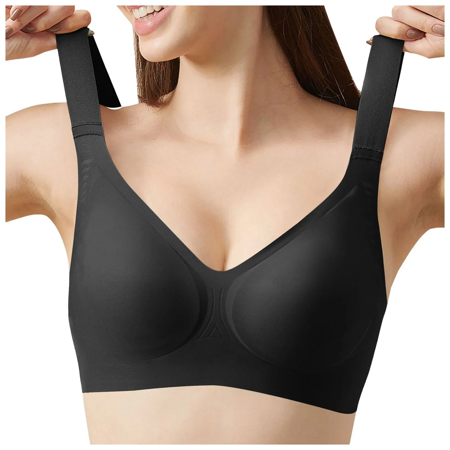 Women'S Wireless Bra With Seamless Smooth Comfort