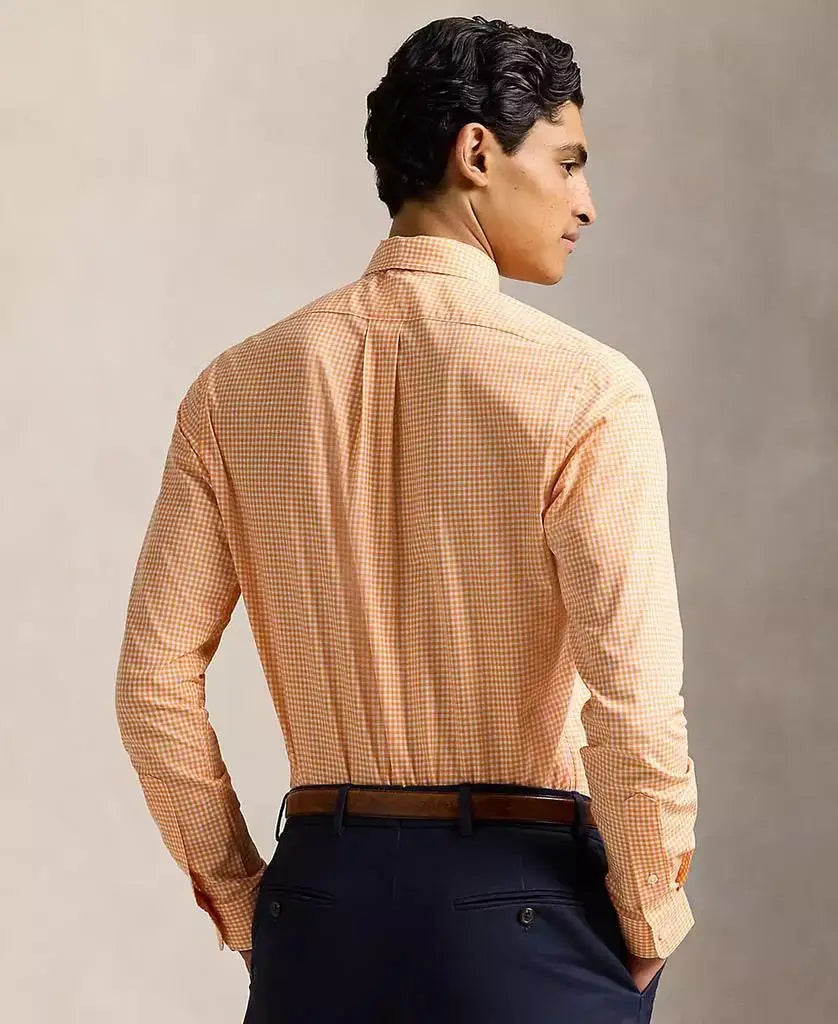Men's Classic-Fit Gingham Stretch Poplin Shirt