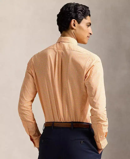 Men's Classic-Fit Gingham Stretch Poplin Shirt