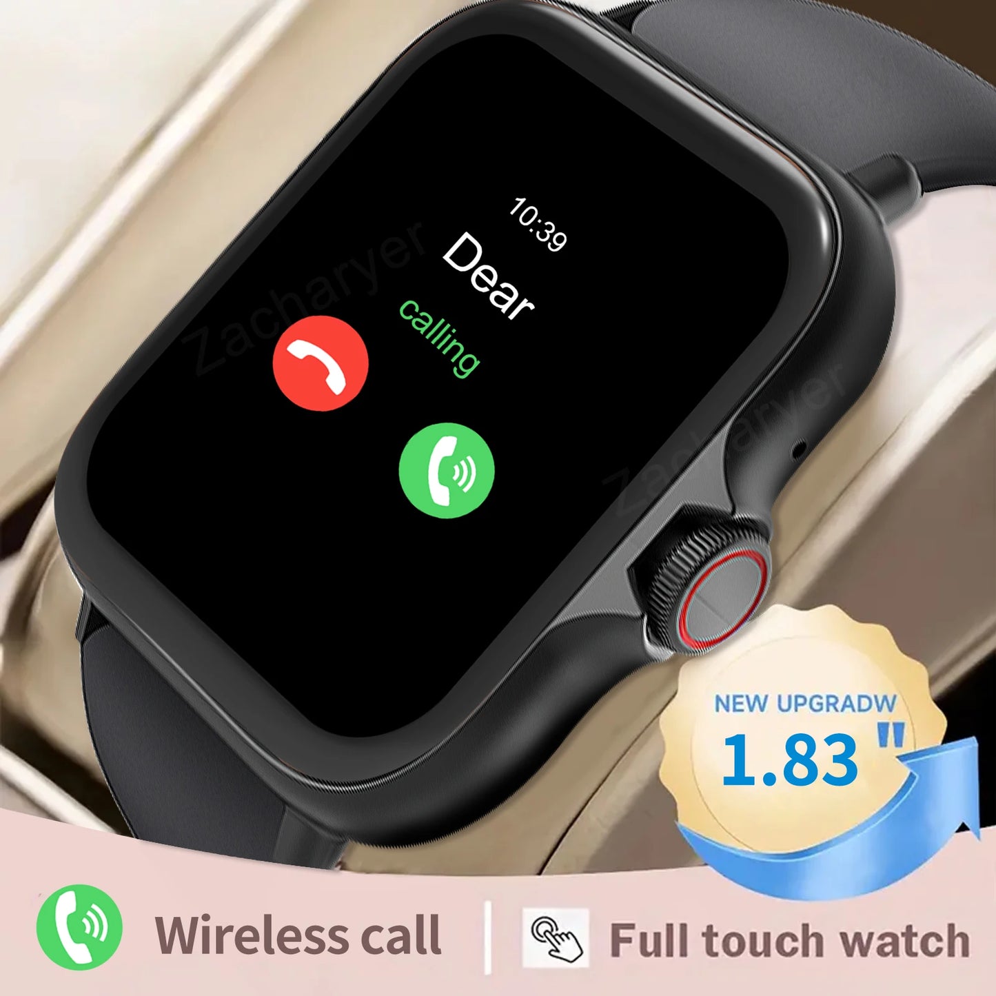 Smartwatch ultra-thin design, compatible with Android and iPhone