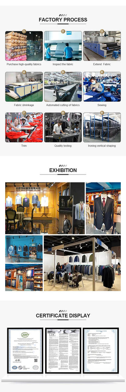 Men's White Two-Piece Wool Business  Suit