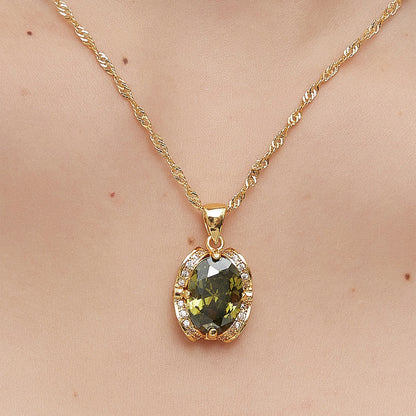 Dark Green, Exquisite Luxury,  Moissanite Jewellery Set