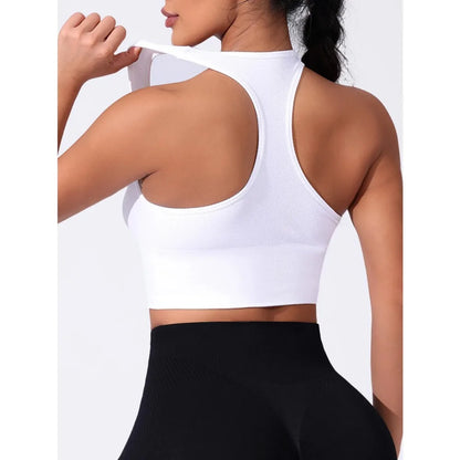 Seamless Sport Bras  High Intensity  Shockproof Ribbed Underwear