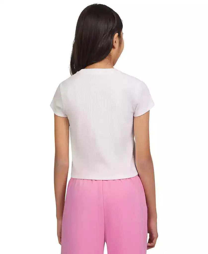 Ribbed Crewneck Short-Sleeve T-Shirt