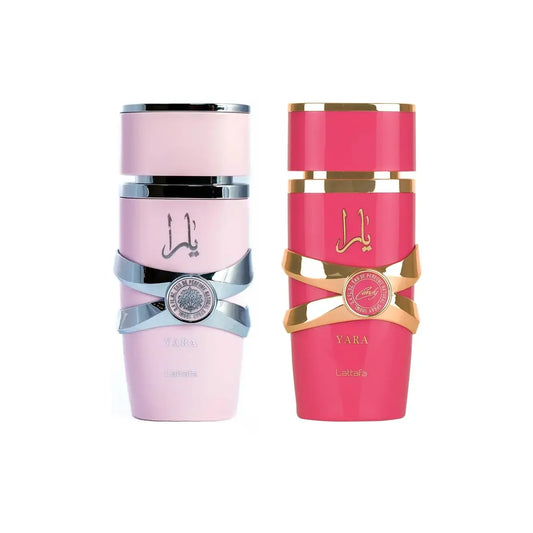 Lattafa Yara 2 Piece Gift Set for Women – Floral, Fruity, Vanilla Eau de Parfum, (2 x 3.4OZ)