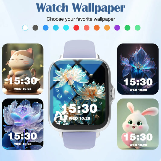 Smartwatch ultra-thin design, compatible with Android and iPhone