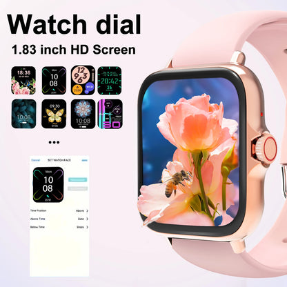 Smartwatch ultra-thin design, compatible with Android and iPhone