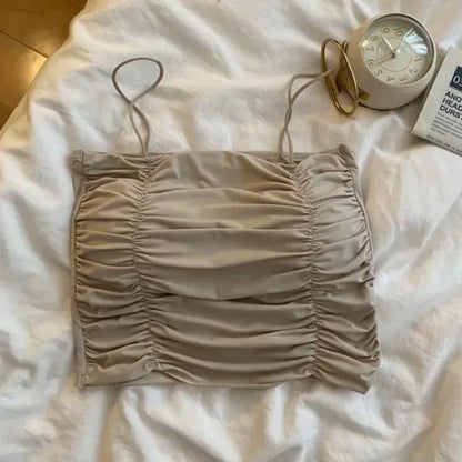 Women Crop Tops Sexy Tank Top For Lady Summer Tube Tops With Cups Female Underwear Lingerie Woman Clothing Girls Camisole Vest