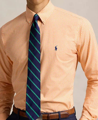 Men's Classic-Fit Gingham Stretch Poplin Shirt