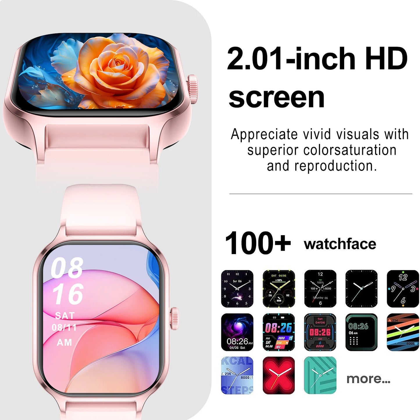2025 Smart Watch, Multiple Sport Modes, iPhone/Android