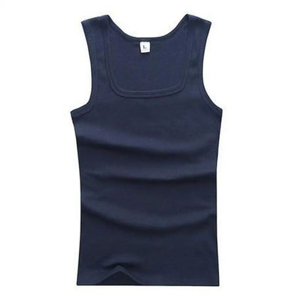Men's Sleeveless Breathable Cotton Vest - Multi color
