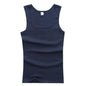 Men's Sleeveless Breathable Cotton Vest - Multi color