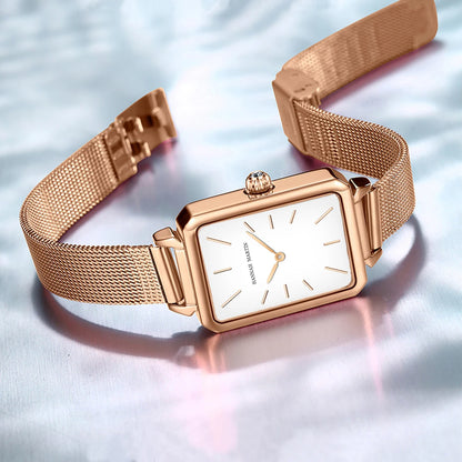 Rose Gold Mesh Strap Women's Watch