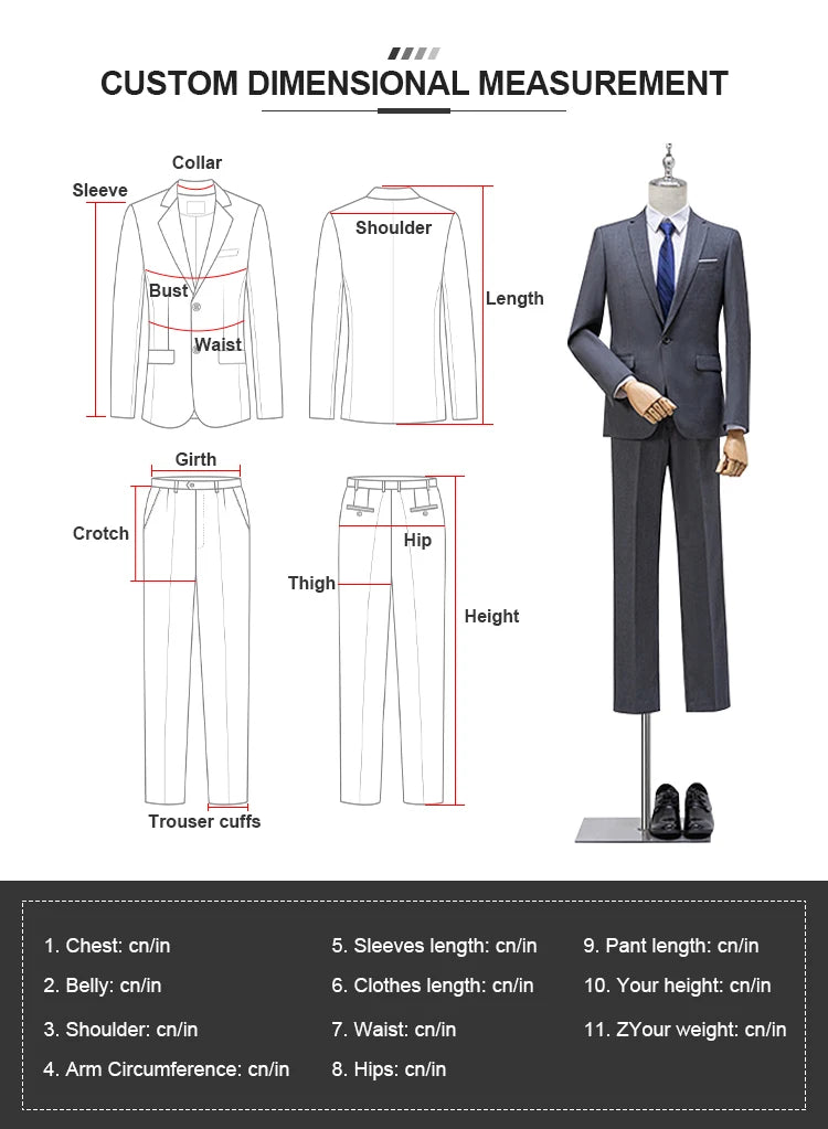Men's White Two-Piece Wool Business  Suit