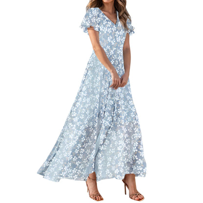 Floral Maxi Evening Party  Dress