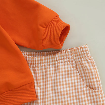 Baby 2Pcs Outfits-Long Sleeve Pullover Tops + Pocket Pants