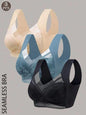 3-piece - Seamless lace bra set for women