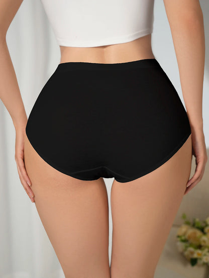 8 pieces of women's mid-high waist cotton breathable and soft underwear