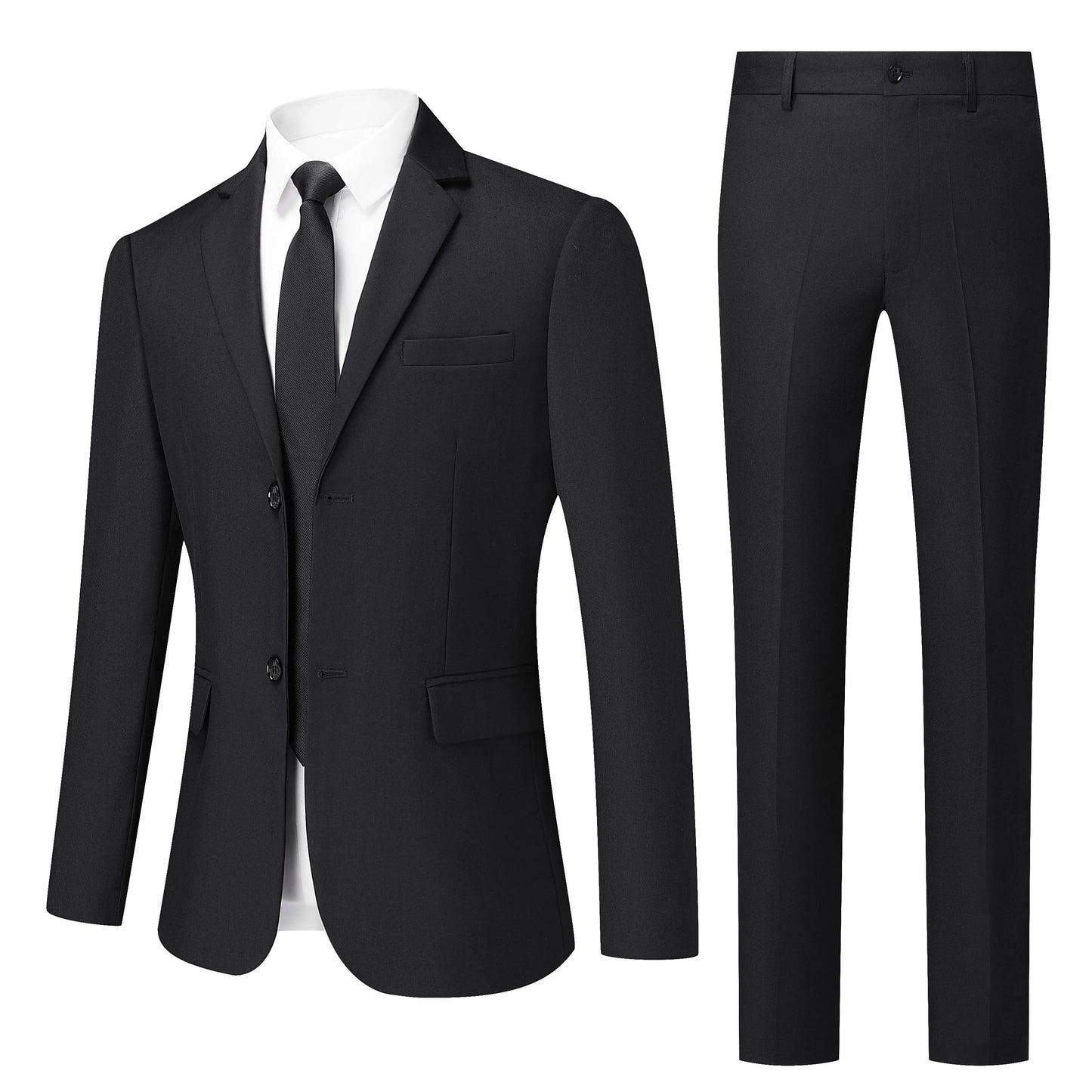 Men's White Two-Piece Wool Business  Suit