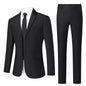Men's White Two-Piece Wool Business  Suit