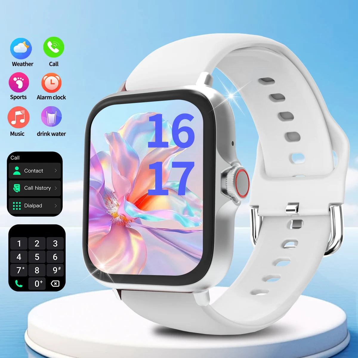 Smartwatch ultra-thin design, compatible with Android and iPhone