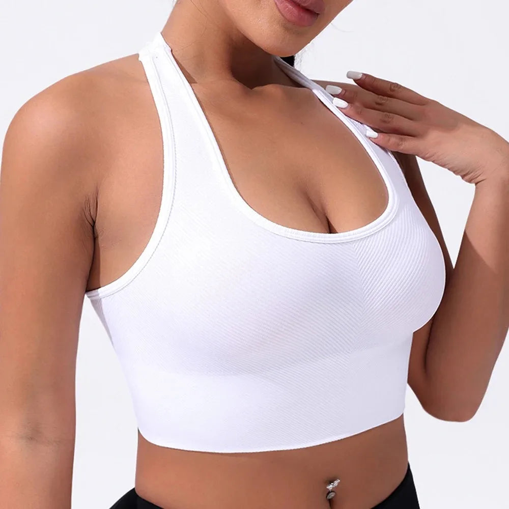 Seamless Sport Bras  High Intensity  Shockproof Ribbed Underwear