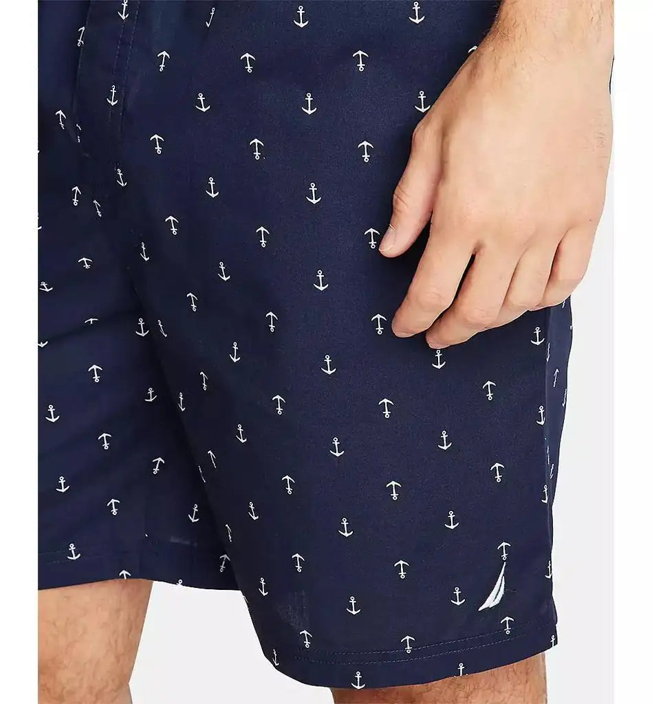 Men's Cotton Anchor-Print Pajama Shorts