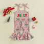 Summer Top Christmas Romper/Overalls for Baby Girls