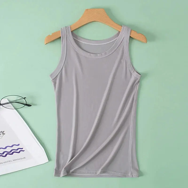 3-piece Ladies Solid Color Vest/Camisole