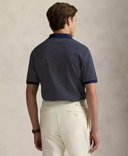 Men's Classic-Fit Print Soft Cotton Polo Shirt