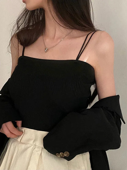 Women Halter Crop Tops Summer Sleeveless Camis