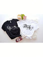 Bride And Groom -Wedding Celebration T Shirts 100% Cotton Crewneck
