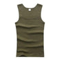 Men's Sleeveless Breathable Cotton Vest - Multi color
