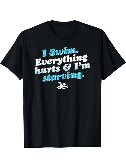 Men's Handsome Short-Sleeved, Black Casual T-Shirt, For Daily Outdoor Travel