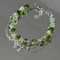 Glass Crystal Beaded Bracelets with Chic Butterfly Tassel Pendant  for Women
