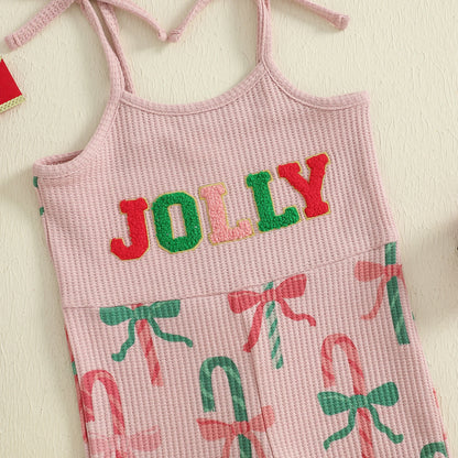 Summer Top Christmas Romper/Overalls for Baby Girls