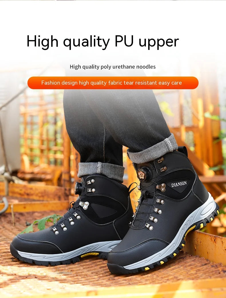 Non Slip Safety Boots with Steel Toe for Men Work