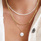 Multilevel Geometric Vintage Punk Gold-plate Thick Chain Muli