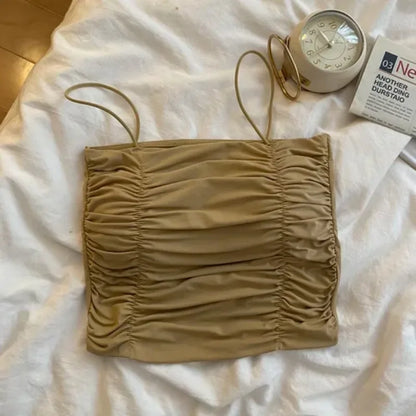 Women Crop Tops Sexy Tank Top For Lady Summer Tube Tops With Cups Female Underwear Lingerie Woman Clothing Girls Camisole Vest