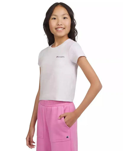 Ribbed Crewneck Short-Sleeve T-Shirt