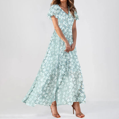 Floral Maxi Evening Party  Dress