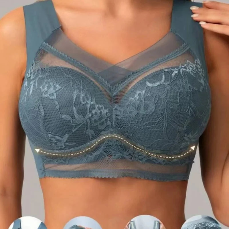3-piece - Seamless lace bra set for women