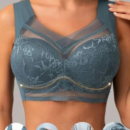 3-piece - Seamless lace bra set for women
