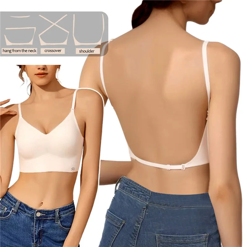 Women Deep U Plunge Bras for Backless Top/ Dresses