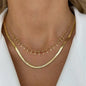 Multilevel Geometric Vintage Punk Gold-plate Thick Chain Muli