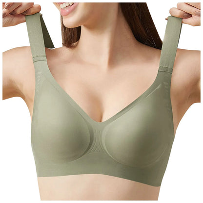 Women'S Wireless Bra With Seamless Smooth Comfort